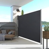 image:imageMCombo 78 x 138 Aluminium Patio Retractable Side Awning Fully Assembled Waterproof Sunshade Privacy Screen for Garden Balcony and Pools Beige 78x138Dark Grey