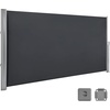 image:imageMCombo 78 x 138 Aluminium Patio Retractable Side Awning Fully Assembled Waterproof Sunshade Privacy Screen for Garden Balcony and Pools Beige 78x138Dark Grey