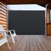 image:imageMCombo 78 x 138 Aluminium Patio Retractable Side Awning Fully Assembled Waterproof Sunshade Privacy Screen for Garden Balcony and Pools Beige 78x138Dark Grey