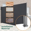 image:imageMCombo 78 x 138 Aluminium Patio Retractable Side Awning Fully Assembled Waterproof Sunshade Privacy Screen for Garden Balcony and Pools Beige 78x138Dark Grey