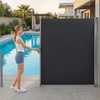 image:imageMCombo 78 x 138 Aluminium Patio Retractable Side Awning Fully Assembled Waterproof Sunshade Privacy Screen for Garden Balcony and Pools Beige 78x138Dark Grey