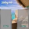 image:imageMCombo 78 x 138 Aluminium Patio Retractable Side Awning Fully Assembled Waterproof Sunshade Privacy Screen for Garden Balcony and Pools Beige 78x138Light Grey