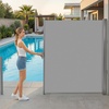image:imageMCombo 78 x 138 Aluminium Patio Retractable Side Awning Fully Assembled Waterproof Sunshade Privacy Screen for Garden Balcony and Pools Beige 78x138Light Grey