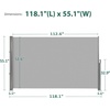image:imageMCombo 78 x 138 Aluminium Patio Retractable Side Awning Fully Assembled Waterproof Sunshade Privacy Screen for Garden Balcony and Pools Beige 78x138Light Grey