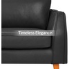 image:imageMCombo 84 Inch Oversized Genuine Leather Sofa Real Leather Sofa with FeatherFiber Pillow amp Solid Wood Frame Napa Leather Loveseat for Living Room VE727 Black