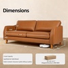 image:imageMCombo 84 Inch Oversized Genuine Leather Sofa Real Leather Sofa with FeatherFiber Pillow amp Solid Wood Frame Napa Leather Loveseat for Living Room VE727 Cognac Tan