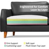 image:imageMCombo 84 Inch Oversized Genuine Leather Sofa Real Leather Sofa with FeatherFiber Pillow amp Solid Wood Frame Napa Leather Loveseat for Living Room VE727 Black