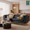 image:imageMCombo 88 Genuine Leather Sofa 100 FullGrain Leather Sofa with Solid Wood Frame Real Leather Sofa for Living Room Napa Leather VE701 Black 3SeaterBlack