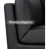 image:imageMCombo 88 Genuine Leather Sofa 100 FullGrain Leather Sofa with Solid Wood Frame Real Leather Sofa for Living Room Napa Leather VE701 Black 3SeaterBlack