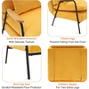 image:imageMCombo Accent Recliner Chair with Ottoman Modern Fabric Armchair Upholstered Sofa Bed for Living Room Bedroom Small Space 4055 Black Frame BlueYellow