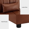 image:imageMCombo Accent Sofa Chair Faux Leather Upholstered Armless Chair Modular Guest Reception Chair for Waiting Room Office 4339 Brown