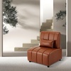 image:imageMCombo Accent Sofa Chair Faux Leather Upholstered Armless Chair Modular Guest Reception Chair for Waiting Room Office 4339 Brown