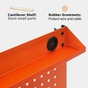 image:imageMCombo Adjustable Workbench with Solid Wood Tabletop for Garage Steel Worktable with 2 Pegboards Bench48 Orange