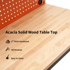 image:imageMCombo Adjustable Workbench with Solid Wood Tabletop for Garage Steel Worktable with 2 Pegboards Bench48 Orange