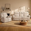 image:imageMCombo Arden Wall Hugger Power Reclining Sofa Set 3Piece PR635H1  PetFriendly FabricUSB Charging PortsChairLoveseatSofafor Small SpacesBeige