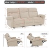 image:imageMCombo Arden Wall Hugger Power Reclining Sofa Set 3Piece PR635H1  PetFriendly FabricUSB Charging PortsChairLoveseatSofafor Small SpacesBeige