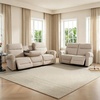 image:imageMCombo Arden Wall Hugger Power Reclining Sofa Set 3Piece PR635H1  PetFriendly FabricUSB Charging PortsChairLoveseatSofafor Small SpacesBeige
