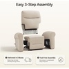image:imageMCombo Arden Wall Hugger Power Reclining Sofa Set 3Piece PR635H1  PetFriendly FabricUSB Charging PortsChairLoveseatSofafor Small SpacesBeige