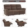 image:imageMCombo Arden Wall Hugger Power Reclining Sofa Set 3Piece PR635H1  PetFriendly FabricUSB Charging PortsChairLoveseatSofafor Small SpacesDark Brown