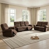 image:imageMCombo Arden Wall Hugger Power Reclining Sofa Set 3Piece PR635H1  PetFriendly FabricUSB Charging PortsChairLoveseatSofafor Small SpacesDark Brown