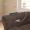 image:imageMCombo Arden Wall Hugger Power Reclining Sofa Set 3Piece PR635H1  PetFriendly FabricUSB Charging PortsChairLoveseatSofafor Small SpacesDark Brown