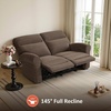 image:imageMCombo Arden Wall Hugger Power Reclining Sofa Set 3Piece PR635H1  PetFriendly FabricUSB Charging PortsChairLoveseatSofafor Small SpacesDark Brown