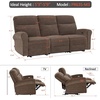 image:imageMCombo Arden Wall Hugger Power Reclining Sofa Set 3Piece PR635H1  PetFriendly FabricUSB Charging PortsChairLoveseatSofafor Small SpacesDark Brown
