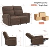 image:imageMCombo Arden Wall Hugger Power Reclining Sofa Set 3Piece PR635H1  PetFriendly FabricUSB Charging PortsChairLoveseatSofafor Small SpacesDark Brown