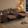 image:imageMCombo Arden Wall Hugger Power Reclining Sofa Set 3Piece PR635H1  PetFriendly FabricUSB Charging PortsChairLoveseatSofafor Small SpacesDark Brown