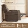 image:imageMCombo Arden Wall Hugger Power Reclining Sofa Set 3Piece PR635H1  PetFriendly FabricUSB Charging PortsChairLoveseatSofafor Small SpacesDark Brown