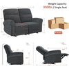 image:imageMCombo Arden Wall Hugger Power Reclining Sofa Set 3Piece PR635H1  PetFriendly FabricUSB Charging PortsChairLoveseatSofafor Small SpacesDark Grey