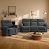 image:imageMCombo Arden Wall Hugger Power Reclining Sofa Set 3Piece PR635H1  PetFriendly FabricUSB Charging PortsChairLoveseatSofafor Small SpacesDark Grey