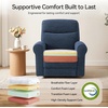 image:imageMCombo Arden Wall Hugger Power Reclining Sofa Set 3Piece PR635H1  PetFriendly FabricUSB Charging PortsChairLoveseatSofafor Small SpacesNavy Blue