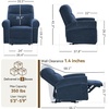 image:imageMCombo Arden Wall Hugger Power Reclining Sofa Set 3Piece PR635H1  PetFriendly FabricUSB Charging PortsChairLoveseatSofafor Small SpacesNavy Blue