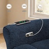 image:imageMCombo Arden Wall Hugger Power Reclining Sofa Set 3Piece PR635H1  PetFriendly FabricUSB Charging PortsChairLoveseatSofafor Small SpacesNavy Blue