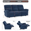image:imageMCombo Arden Wall Hugger Power Reclining Sofa Set 3Piece PR635H1  PetFriendly FabricUSB Charging PortsChairLoveseatSofafor Small SpacesNavy Blue