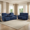 image:imageMCombo Arden Wall Hugger Power Reclining Sofa Set 3Piece PR635H1  PetFriendly FabricUSB Charging PortsChairLoveseatSofafor Small SpacesNavy Blue