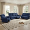 image:imageMCombo Arden Wall Hugger Power Reclining Sofa Set 3Piece PR635H1  PetFriendly FabricUSB Charging PortsChairLoveseatSofafor Small SpacesNavy Blue