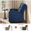 image:imageMCombo Arden Wall Hugger Power Reclining Sofa Set 3Piece PR635H1  PetFriendly FabricUSB Charging PortsChairLoveseatSofafor Small SpacesNavy Blue