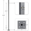 image:imageMCombo Awning Support Post Support Pole for NoWall Installation Compatible with Aluminum Single Side Awnings Grey