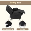 image:imageMCombo Big Kids Recliner for Ages 3 Child Reclining Chair Toddlers Recliner Sofa with Cup Holders Faux Leather 7322VioletBlack