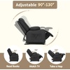 image:imageMCombo Big Kids Recliner for Ages 3 Child Reclining Chair Toddlers Recliner Sofa with Cup Holders Faux Leather 7322VioletBlack