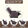 image:imageMCombo Big Kids Recliner for Ages 3 Child Reclining Chair Toddlers Recliner Sofa with Cup Holders Faux Leather 7322VioletDark Brown
