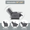 image:imageMCombo Big Kids Recliner for Ages 3 Child Reclining Chair Toddlers Recliner Sofa with Cup Holders Faux Leather 7322VioletDark Grey