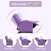 image:imageMCombo Big Kids Recliner for Ages 3 Child Reclining Chair Toddlers Recliner Sofa with Cup Holders Faux Leather 7322VioletViolet