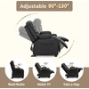 image:imageMCombo Big Kids Recliner for Ages 3 Child Reclining Chair Toddlers Recliner Sofa with Cup Holders Faux Leather Dark GreyBlack
