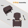 image:imageMCombo Big Kids Recliner for Ages 3 Child Reclining Chair Toddlers Recliner Sofa with Cup Holders Faux Leather Dark GreyBrown