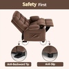 image:imageMCombo Big Kids Recliner for Ages 3 Child Reclining Chair Toddlers Recliner Sofa with Cup Holders Faux Leather Dark GreyBrown