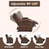 image:imageMCombo Big Kids Recliner for Ages 3 Child Reclining Chair Toddlers Recliner Sofa with Cup Holders Faux Leather Dark GreyBrown