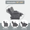 image:imageMCombo Big Kids Recliner for Ages 3 Child Reclining Chair Toddlers Recliner Sofa with Cup Holders Faux Leather Dark GreyDark Grey